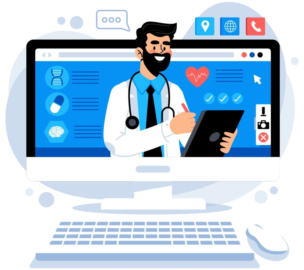 صفحات و ساختار سایت پزشکان